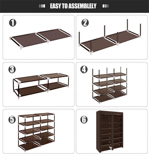 Shoe rack with cover